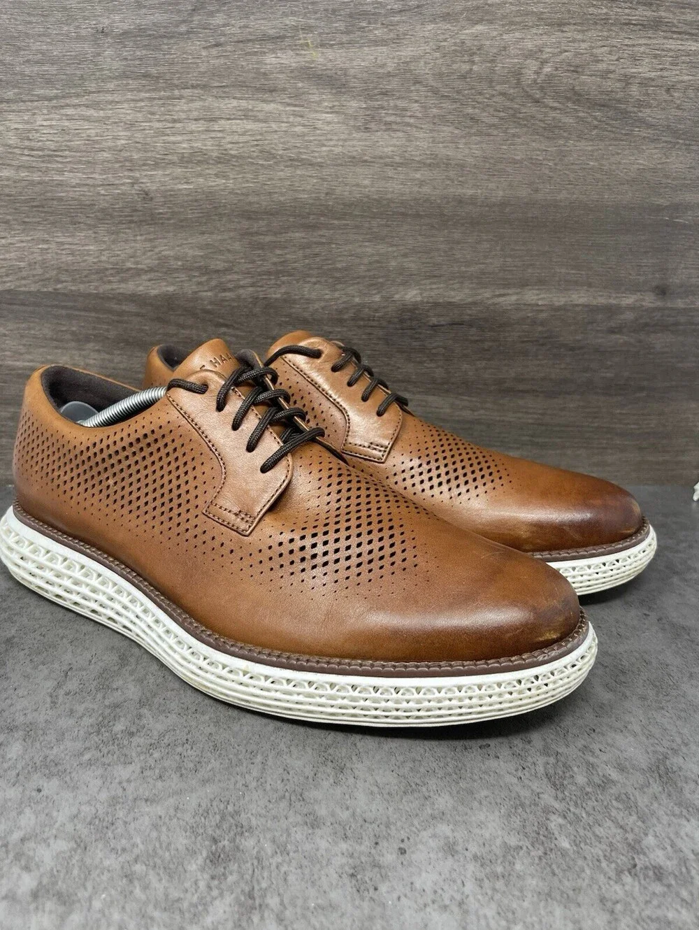 Cole Haan OriginalGrand 2.0 Oxford British Tan Size 11 Mens Leather Dress Shoes